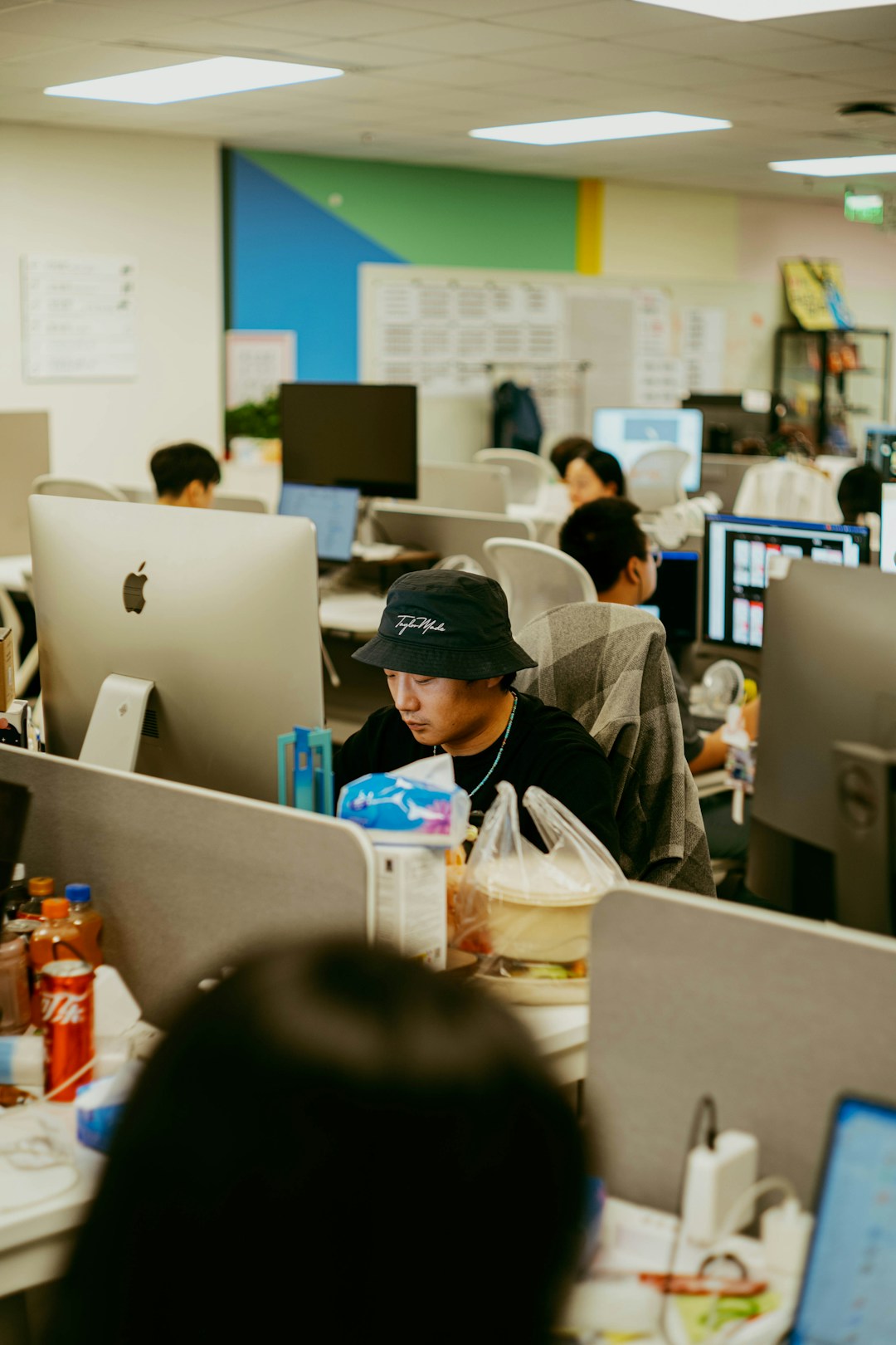 entrepreneur working at modern Los Angeles office desk